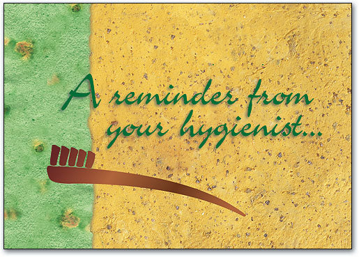 A reminder from your hygienist Postcard