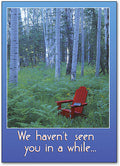 We Haven't Seen You In a While Postcard