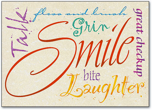Dental Words Postcard