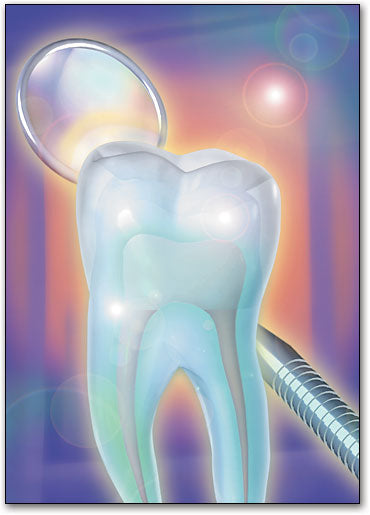 Tooth & Mirror Postcard