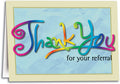 Thank You Script Folding Card