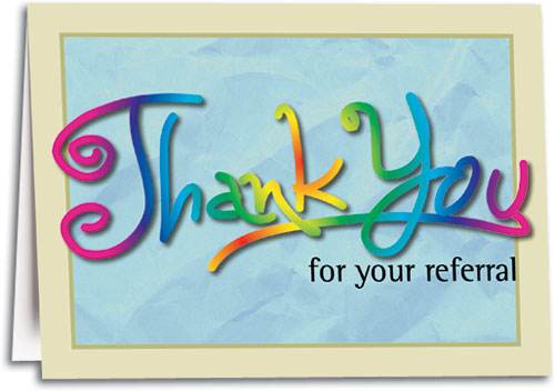 Thank You Script Folding Card