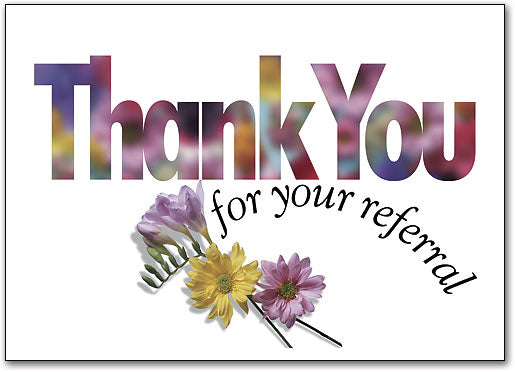 Thank You White Flowers Postcard
