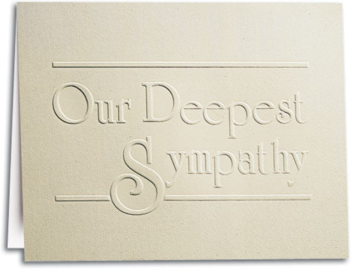 Deepest Sympathy Note-sized Deluxe Folding Card