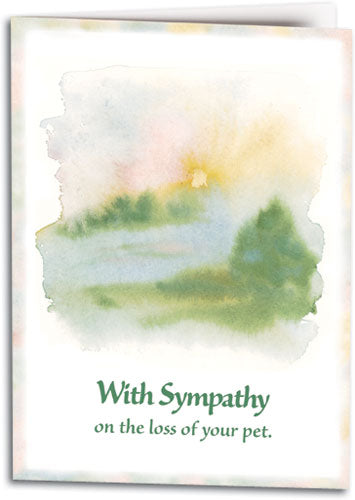 Watercolour Sympathy Folding Card