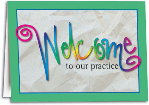 Welcome Script Folding Card