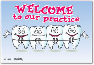 Welcome Teeth with Braces Postcard