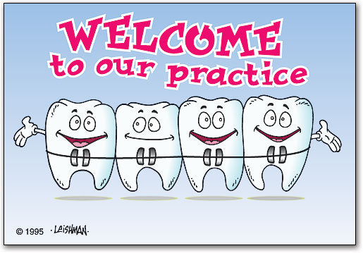 Welcome Teeth with Braces Postcard