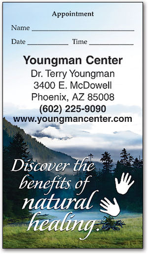 Natural Healing Appointment Business Card