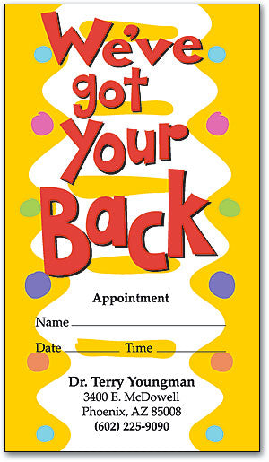 Got Your Back Appointment Business Card