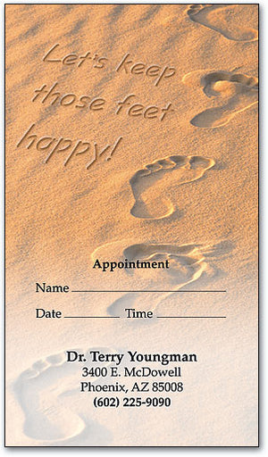 Sandy Footprints Appointment Business Card