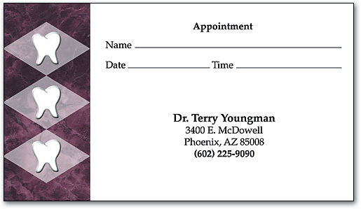 Teeth in Diamonds Appointment Business Card