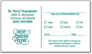 One-color Appointment Card