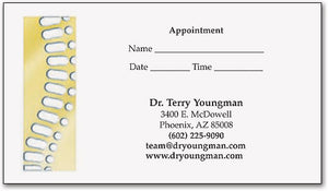 Gold Spine Professional Touch Appointment Business Card