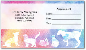 Pastel Silhouettes Appointment Business Cards