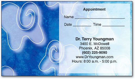 Floating Teeth Appointment Business Card
