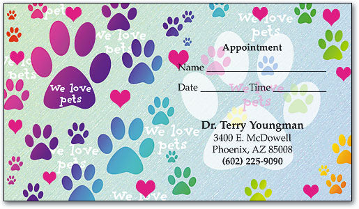 Pretty Paws Appointment Business Card