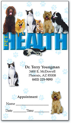 Pet Health Appointment Business Card