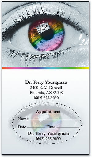 Rainbow Iris Sticker Appointment Card