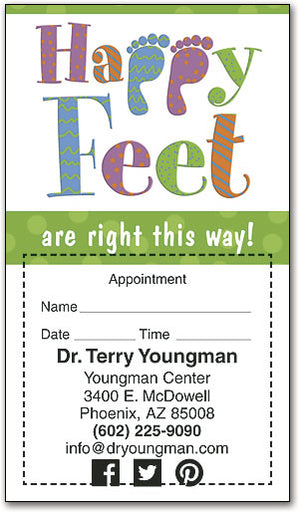 Right This Way Sticker Appointment Card