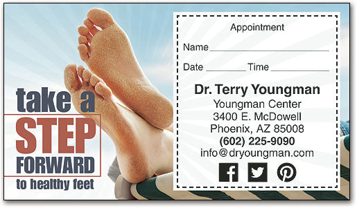 Take A Step Forward Sticker Appointment Card