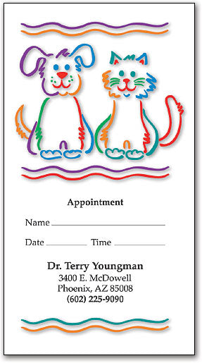 Colorful Pets Appointment Business Card