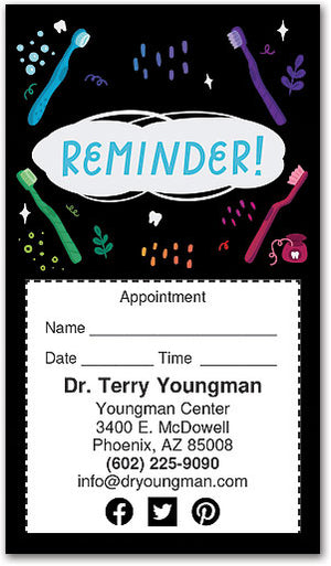 Colour Brushes Sticker Appointment Card