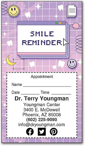 Y2K Reminder Sticker Appointment Card