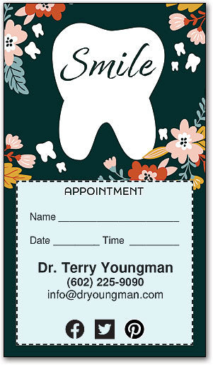 Botanical Reminder Sticker Appointment Card