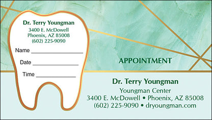 Marble Tooth Sticker Appointment Card