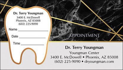 Marble Tooth Sticker Appointment Card