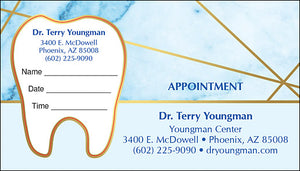 Marble Tooth Sticker Appointment Card