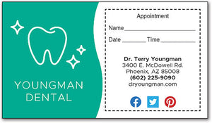 Tooth Sparkle Sticker Appointment Card