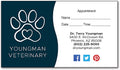 Heart Paw Sticker Appointment Card