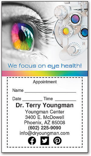Colour Focus Sticker Appointment Card