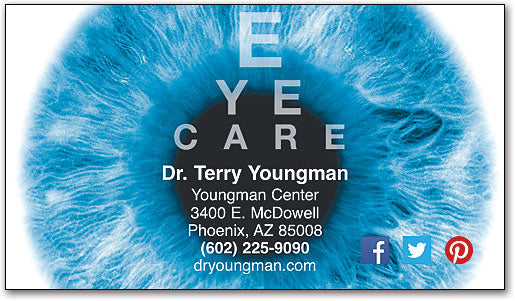 Blue Pupil Chart Business Card