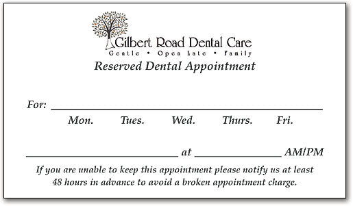 Customised Business Appointment Cards