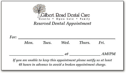 Customised Business Appointment Cards