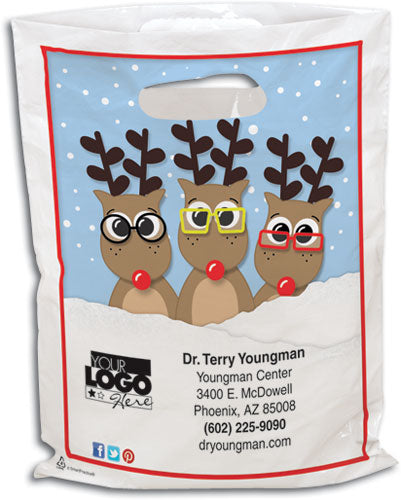 Reindeer Trio Plastic Supply Bag