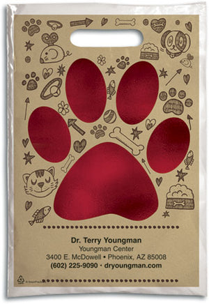 Holiday Paw Print Supply Bag