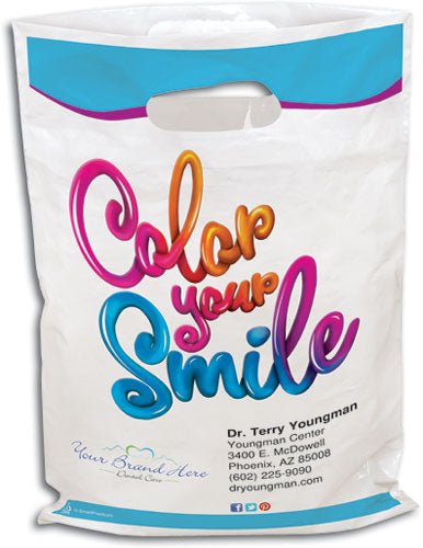 Color Your Smile Plastic Supply Bags