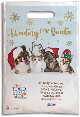 Santa's Furry Helpers Plastic Supply Bag