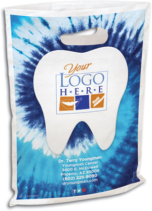 Tie Dye Tooth Plastic Supply Bag