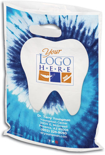 Tie Dye Tooth Plastic Supply Bag