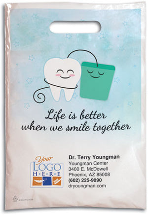 Tooth Floss Hug Plastic Supply Bag