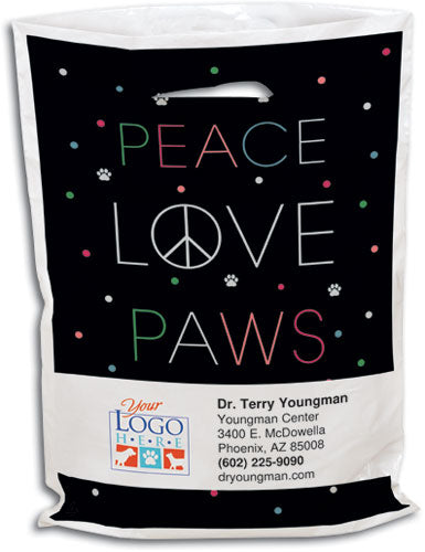 Peace Love Paws Plastic Supply Bag