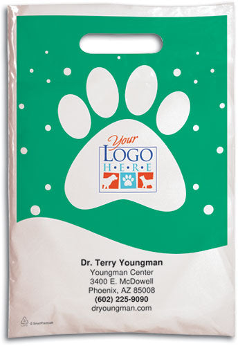 Paw Dots Plastic Supply Bag
