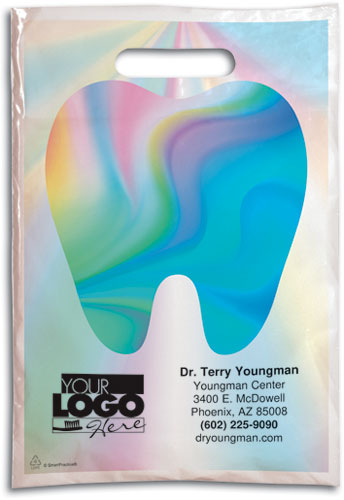 Pearlescent Tooth Plastic Supply Bag