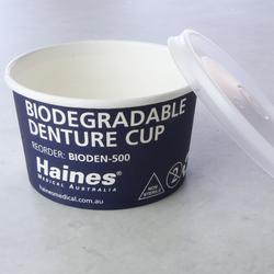 Haines Biodegradable Denture Cup with Lid