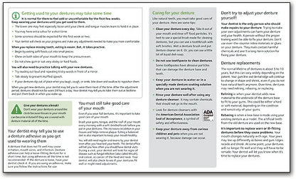 ADA Brochure: Your Dentures